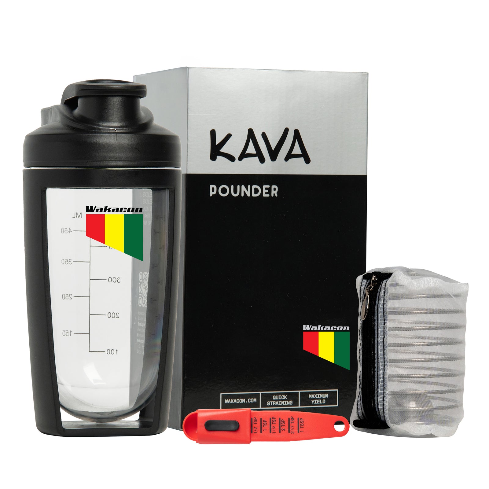 Kava Pounder - Quick Straining Device for Easy Kava Mixing
