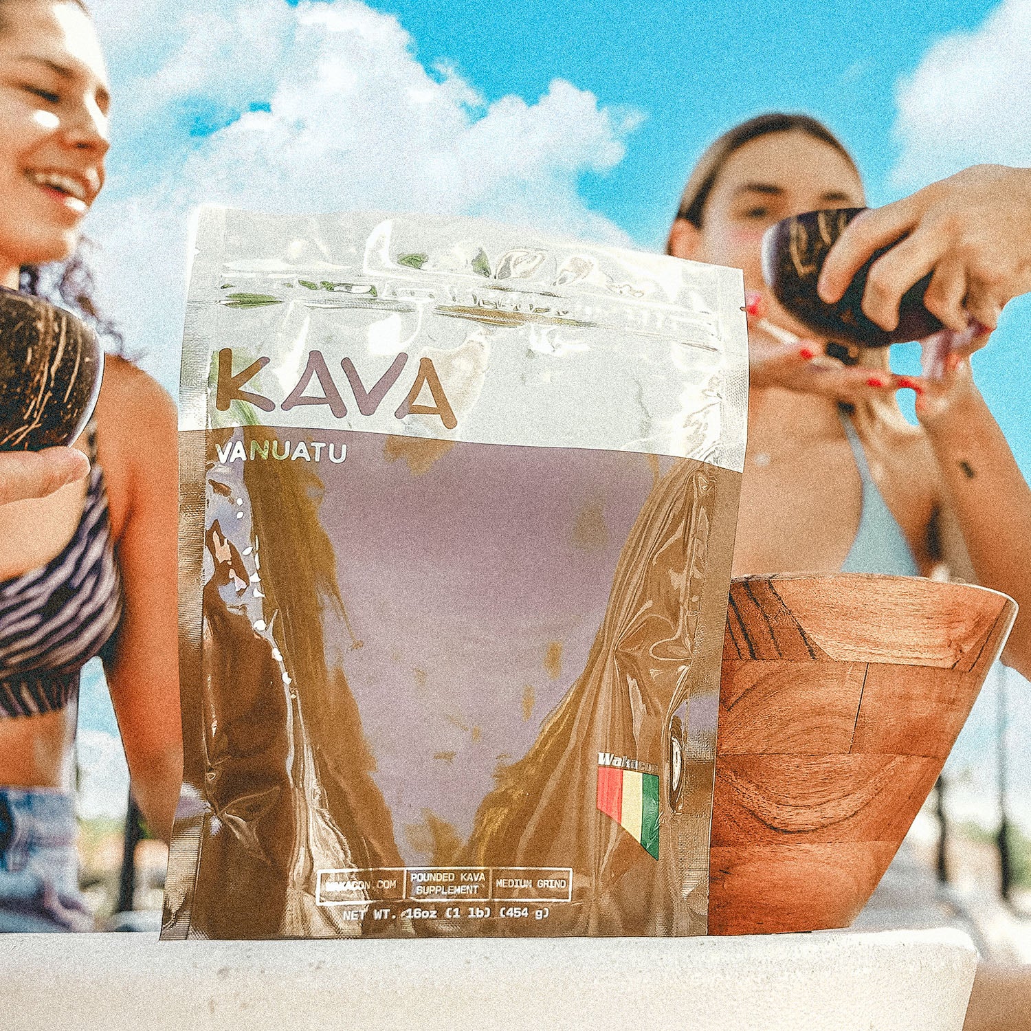 Wakacon Vanuatu Waka Kava Powder – Authentic, Noble Kava Root Powder from Vanuatu – Premium, High Quality, Responsibly Sourced, 16 Oz