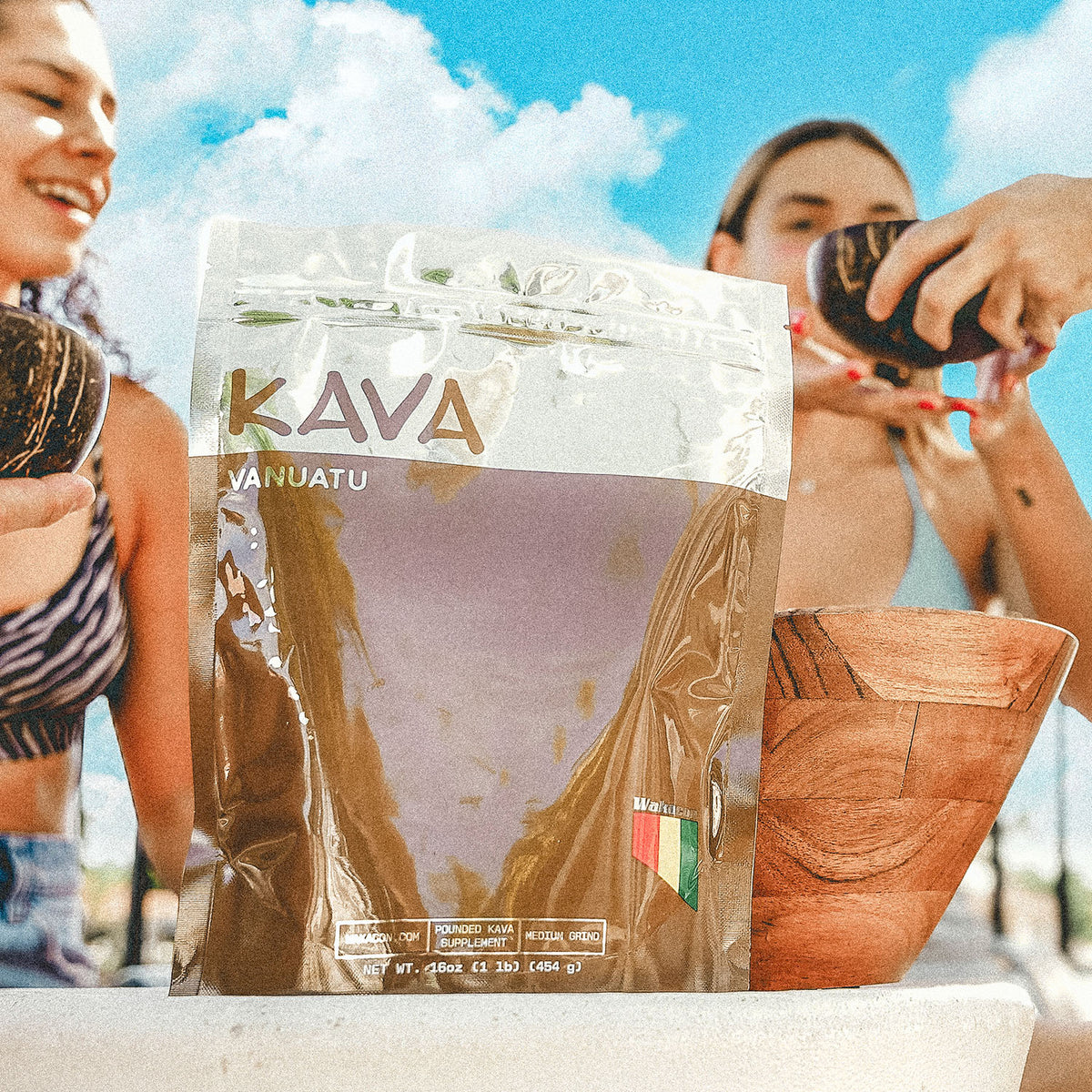 Wakacon Vanuatu Waka Kava Powder – Authentic, Noble Kava Root Powder from Vanuatu – Premium, High Quality, Responsibly Sourced, 16 Oz